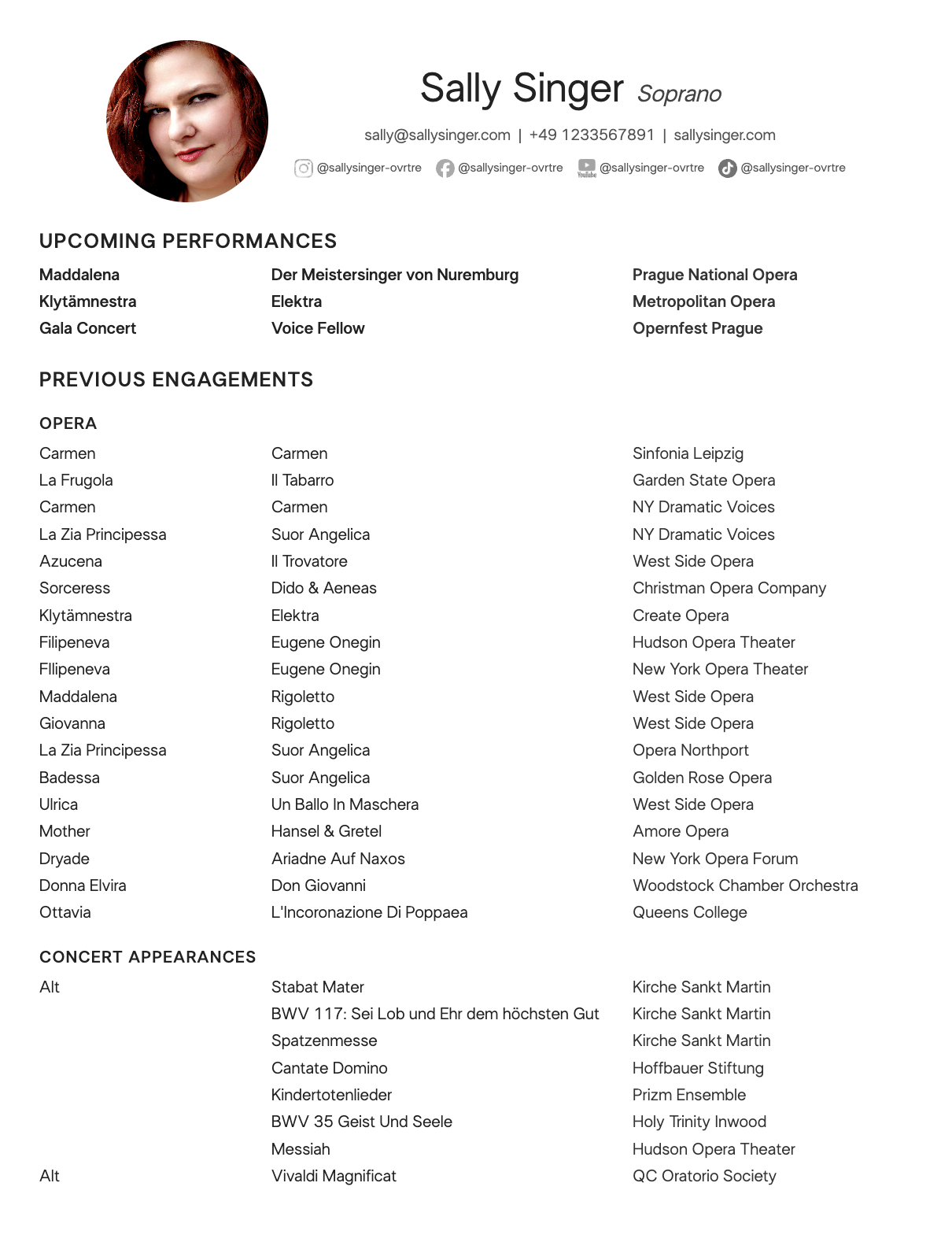 A printed OVRTRE résumé.